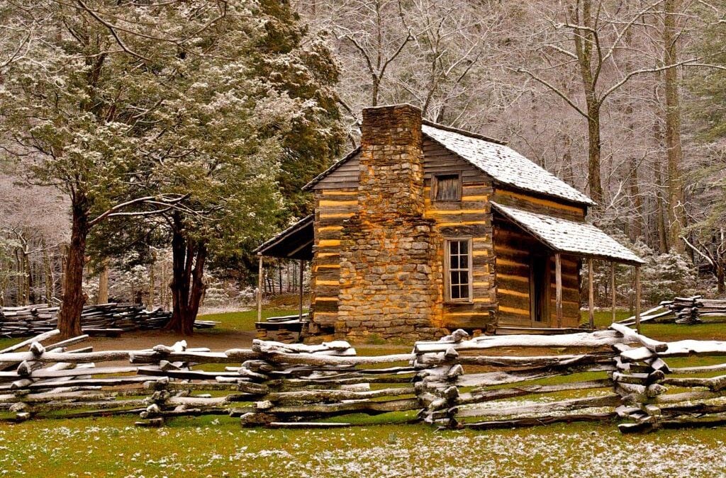 John Oliver Cabin in Winter