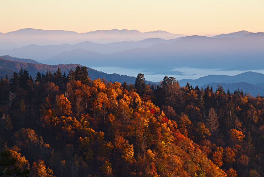 Sunrise at Smoky Mountains