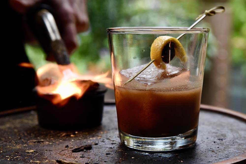 Man in Black Drink in the Smokies