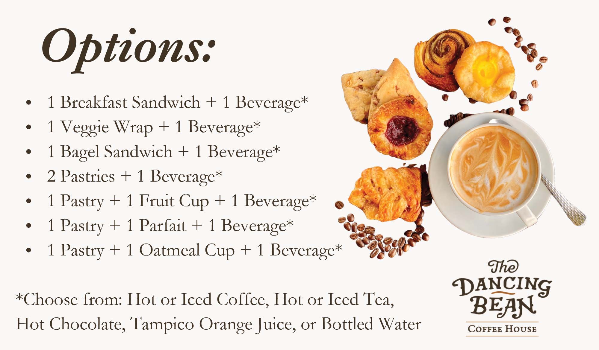 Dancing Bear Breakfast Options for Guests