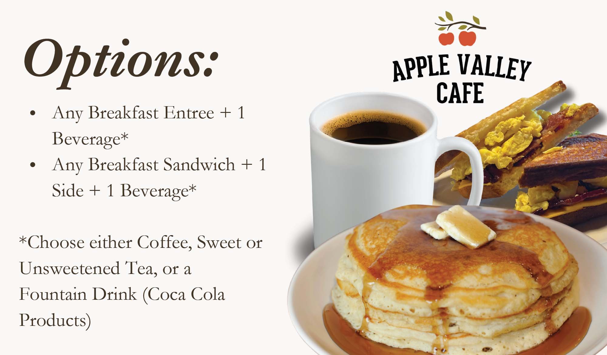 Dancing Bear Breakfast Options for Guests
